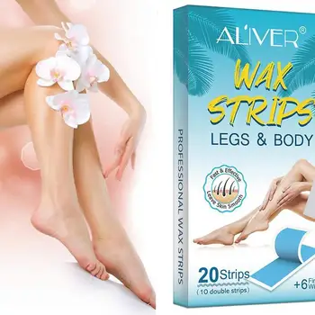 

20/Sets Professional Hair Removal Double Side Wax Strips Paper Cold Wax Strips Paper For Leg Body Face Summer New Hot Sale