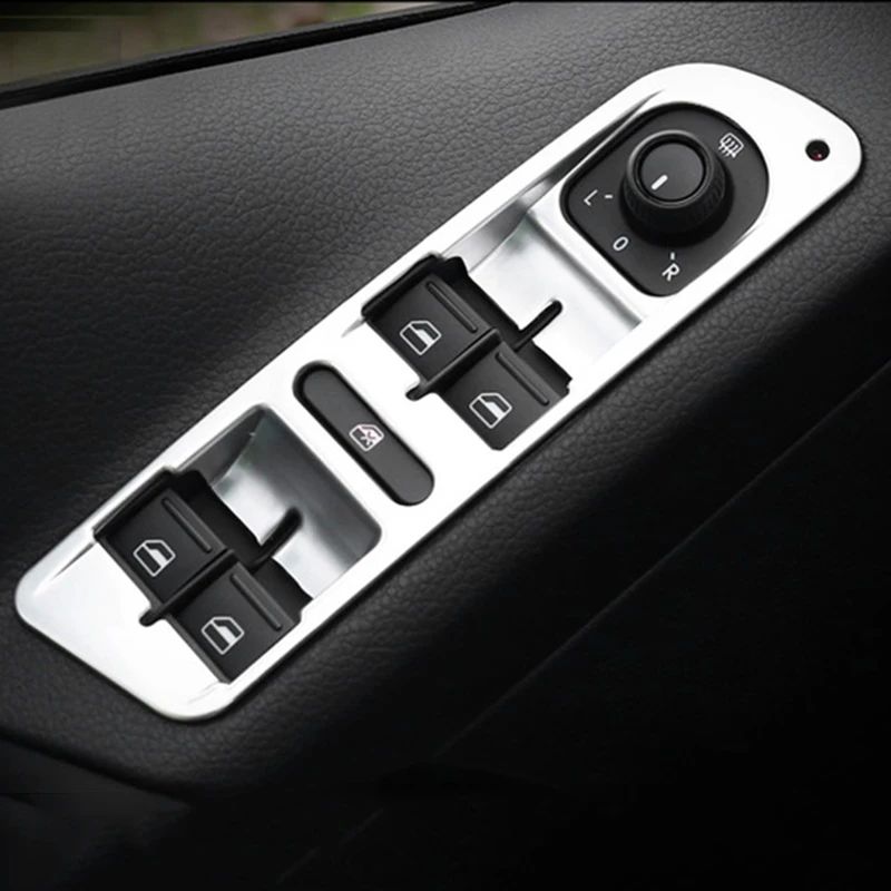 Для Volkswagen Tiguan 2010-2012 2013 ABS для панели управления окон стекло подъемный переключатель крышка протектор Наклейка аксессуары для стайлинга автомобилей