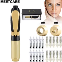 2in 1 мезо инъекционный пистолет гиалуроновая ручка 0,3 мл и 0,5 мл головка Золотая Гиалуроновая кислота ручка для губ наполнитель инжектор против морщин Подтяжка губ