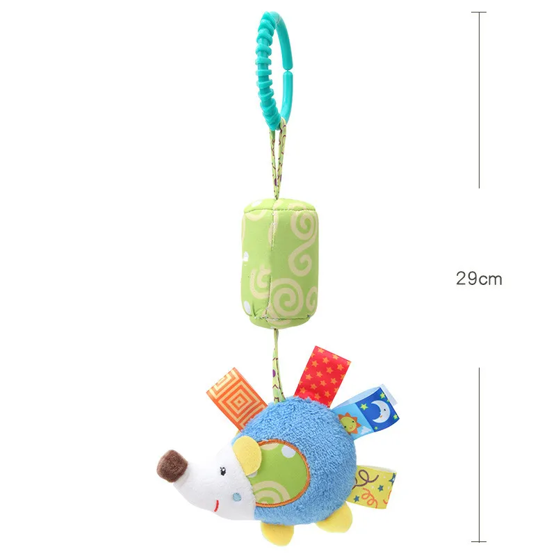 Детские игрушки, мягкое плюшевое животное на коляску, подвесная кроватка, мобильная кровать, колокольчик, погремушка для новорожденных, колокольчики, Детские Обучающие сенсорные игрушки - Цвет: Hedgehog
