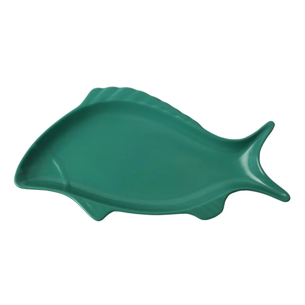 

Creative Fish-Shaped Plate Household Tableware Steak Plate Ceramic Fish Plate Macarons Glaze Plate A