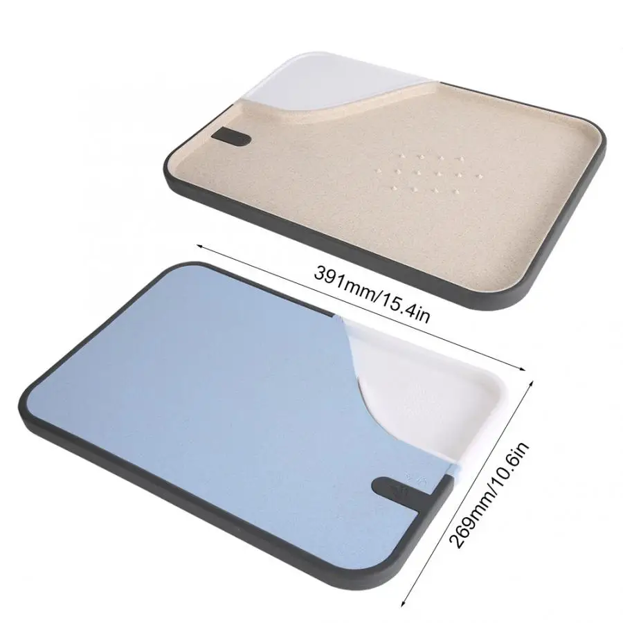 Durable Double-side Non-slip Fruit Vegetable Cutting Chopping Board for Home Kitchen Use Rectangle Classification Chopping Board