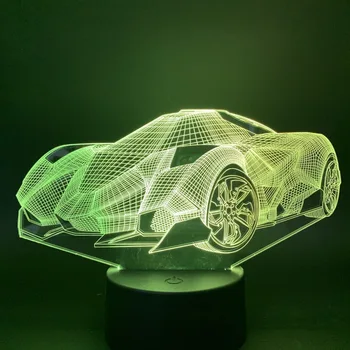 

3D Night Light Sports car for Boy Gift Bedroom Lampara Night Light USB 3D Touch Sensor Night Light Led For Children Nightlights