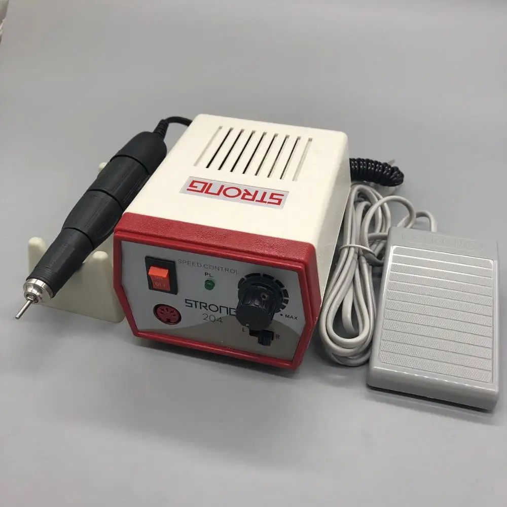 

STRONG 210 102L 35000rpm Handpiece 65W strong 204 Control Box Electric Nail Drill manicure Nail File kit Nails Art Equipment