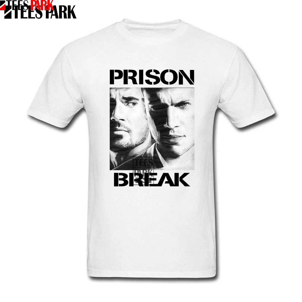 Design Tee Shirt Prison Break Fitted T Shirts Youth Classic Men Colours Dress 2020 Summer Fashion Style | Мужская одежда