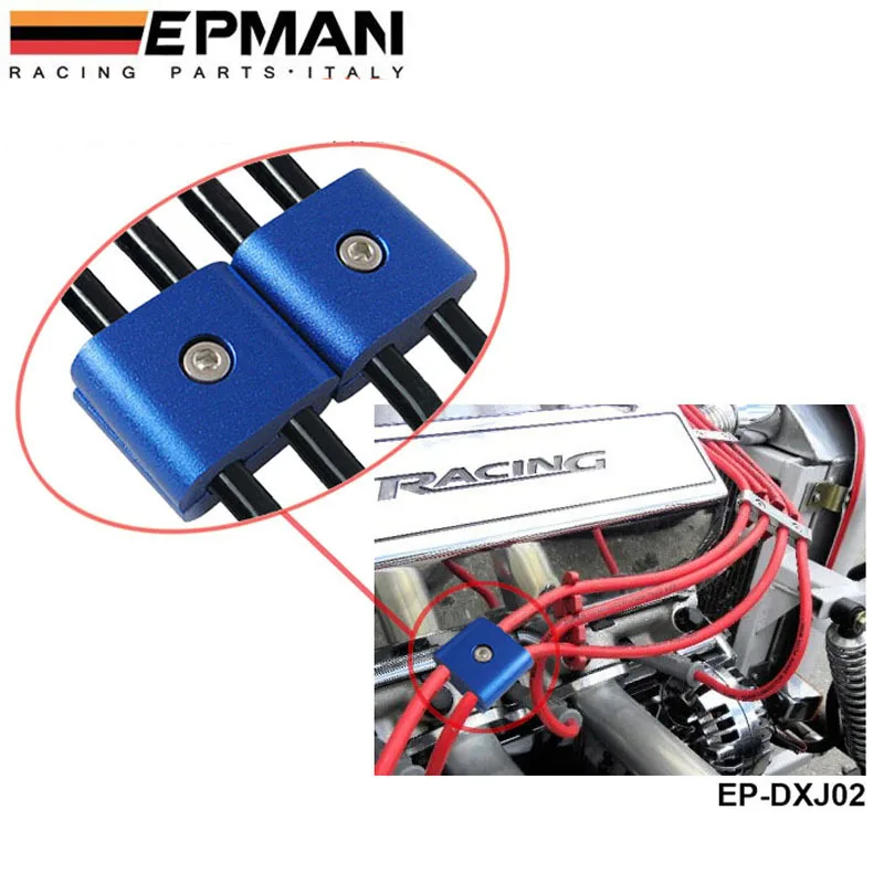 Motorcycle Cable Separator Blue 2 Hole Pipe Separator Throttle Blue Quad 