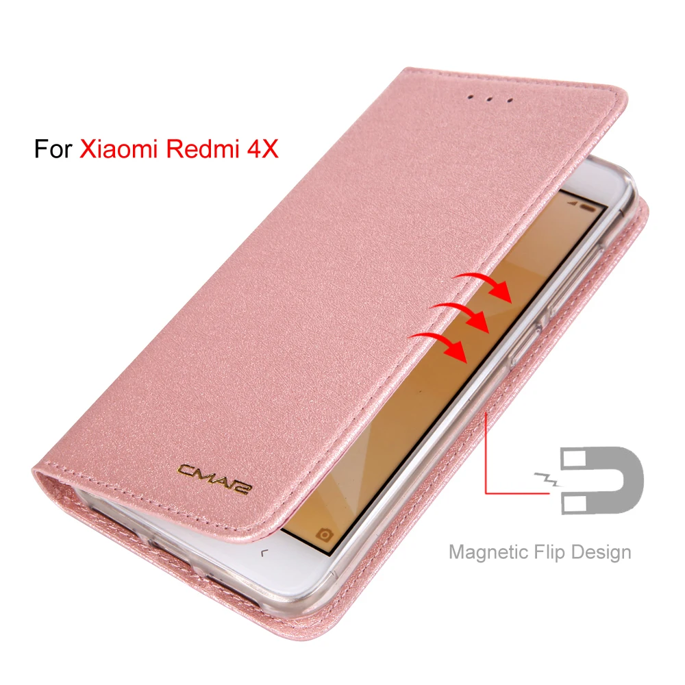 Seda-magn-tica-Funda-de-cuero-para-Xiaomi-Redmi-4X-silicona-suave-titular-de-la-tarjeta(2)