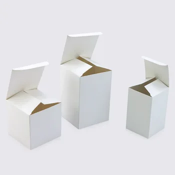 

2020 30pcs Brown/White/Black Blank Paper Box for Cosmetic Packing Box Valves Tubes Craft Candle Gift Packaging Boxes