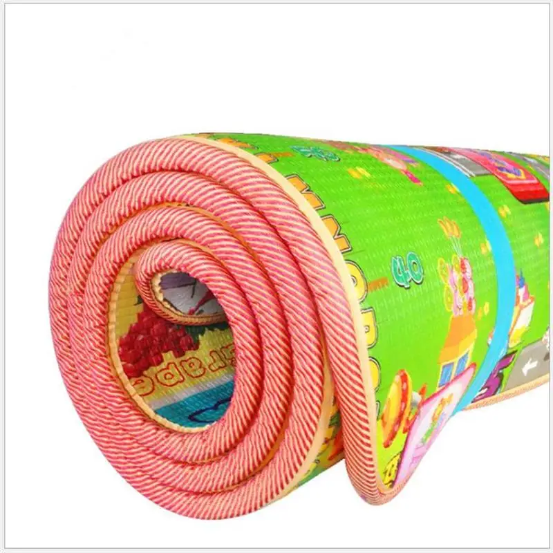 Детский игровой коврик для ползания с двойной поверхностью детский развивающий