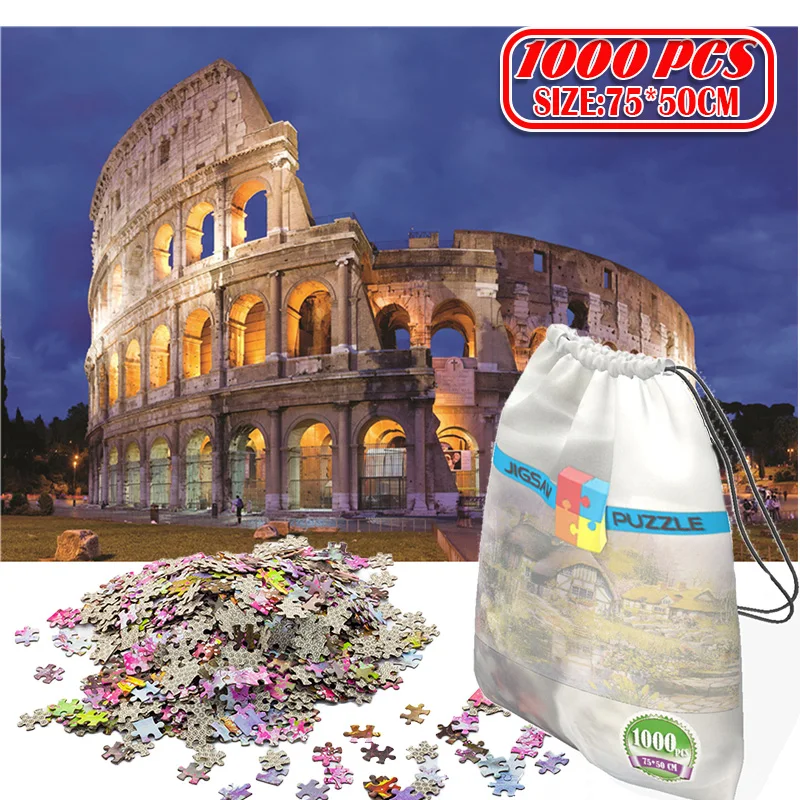 

1000Pcs The Colosseum 3D Jigsaw Puzzles Adults Game Toys for Toys Boring Game Building Assembling Educational Toys