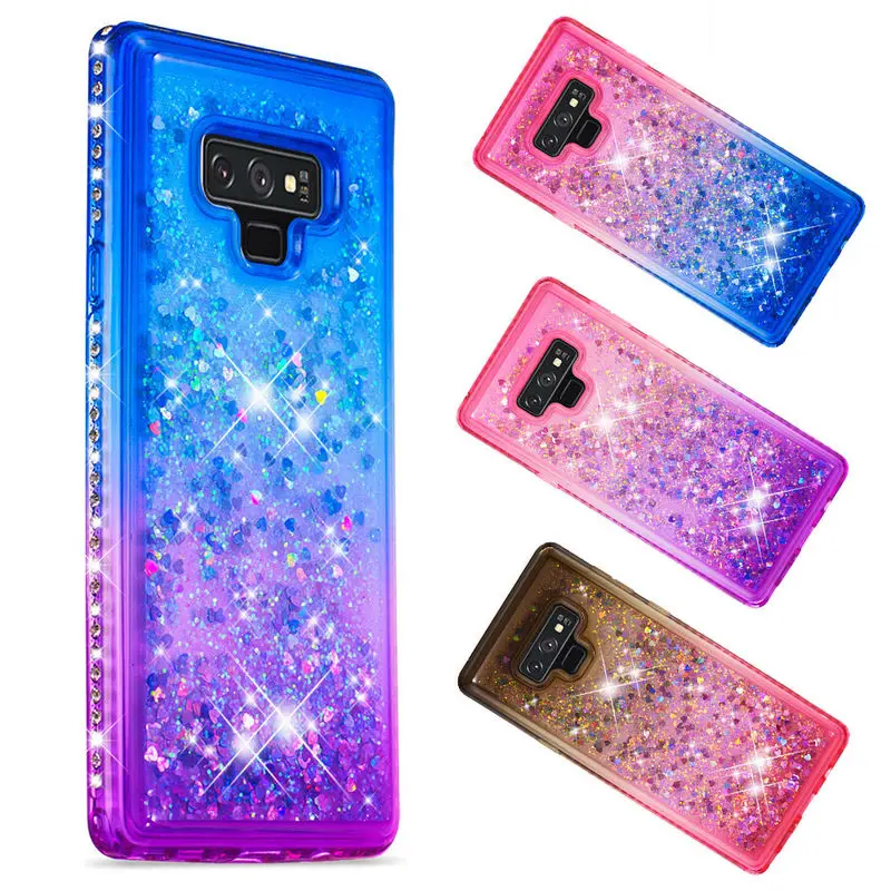 

Shockproof Phone For Samsung Galaxy Note 9 Glitter Diamond Cover For Samsung Note9 N960F Fashion Soft Silicon Phone Cases 6.4"