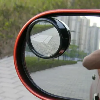 

2 PCS Car Vehicle Blind Spot Dead Zone Mirror Rear View Mirror Small Round Auto Side 360 Wide Angle Round Convex Mirror