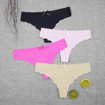 

3pcs Seamless Panties Thongs Women G String Low Rise Sexy Thong Gstring Spandex Underwear Ladies Tangas Panty Underpants 25