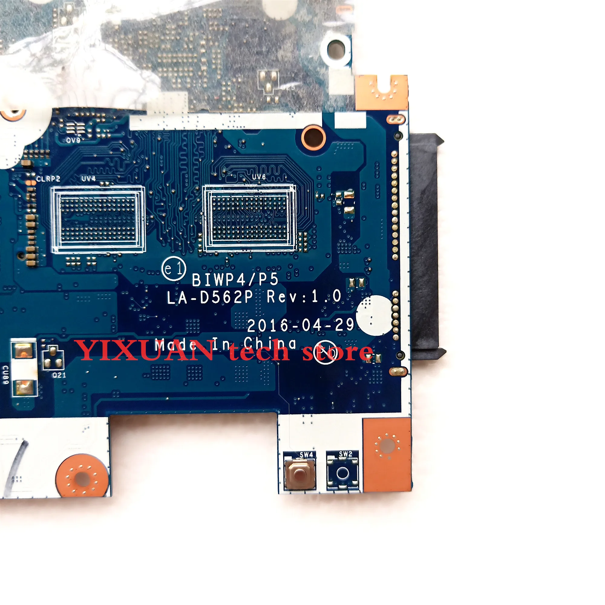 BIWP4/P5 LA-D562P материнская плата для lenovo Ideapad 110-15ISK материнская плата для ноутбука с процессором 4405U 4 Гб ОЗУ ТЕСТ ОК