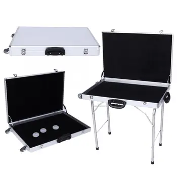 

70*50*10cm Aluminium Alloy Foldable Jewellery Suitcase Show Case Handles Wheels 60CM Tripod Box for Jewelry Holder Organizer m