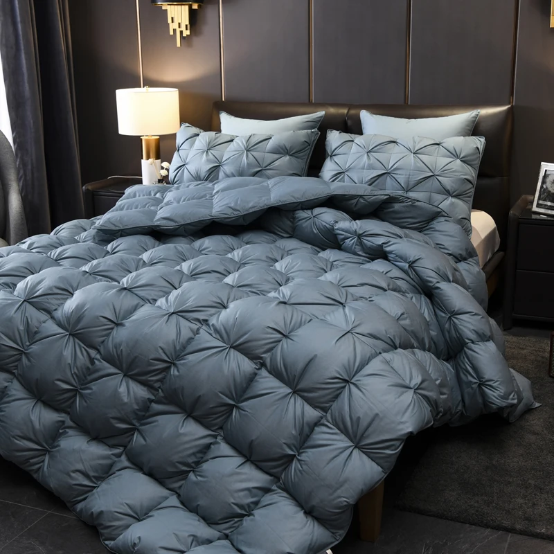 1000TC White Goose Down Comforter Duvet Insert US Queen King Super size 104X91