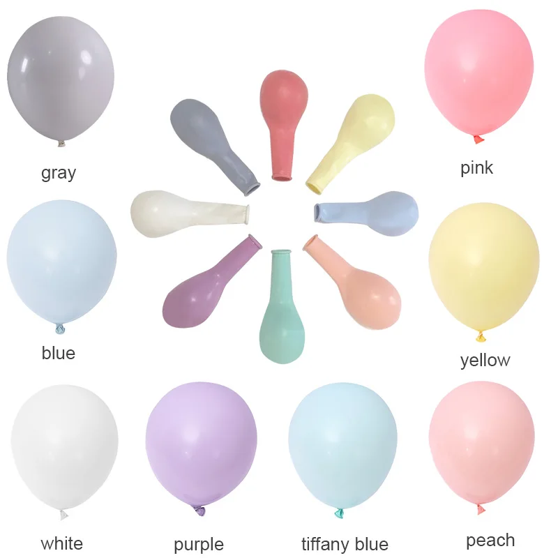 10pcs 10/12inch colorful macaron candy white latex balloon for 16 years happy birthday Wedding decoration DIY global Balloon | Дом и сад