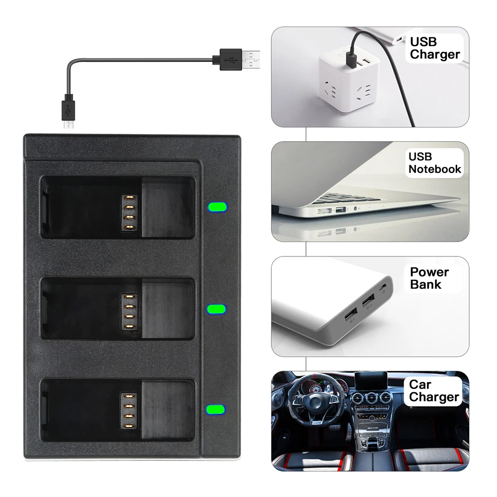Съемка для GoPro Hero 8 7 6 5 черный аккумулятор для спортивной камеры с USB зарядным устройством для GoPro 8 7 6 5 черный аксессуар для экшн-камеры Go Pro
