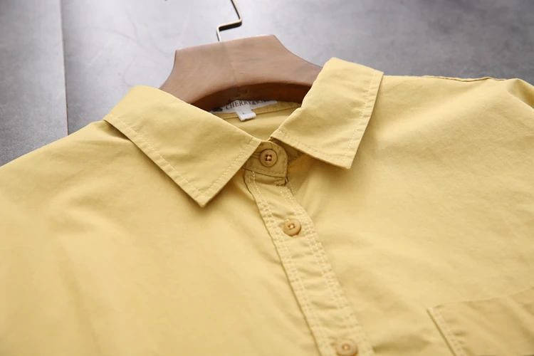 GOPLUS Women's Shirt Yellow Green White Blouse Vintage Plus Size Womens Tops Camisas Mujer Haut Femme Bluzki Damskie C9679