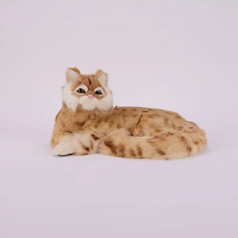Моделирование кошка украшения для дома животное кошка модель украшения плюшевые игрушки куклы ремесла подарок на день рождения 25x20x11 см DY80053