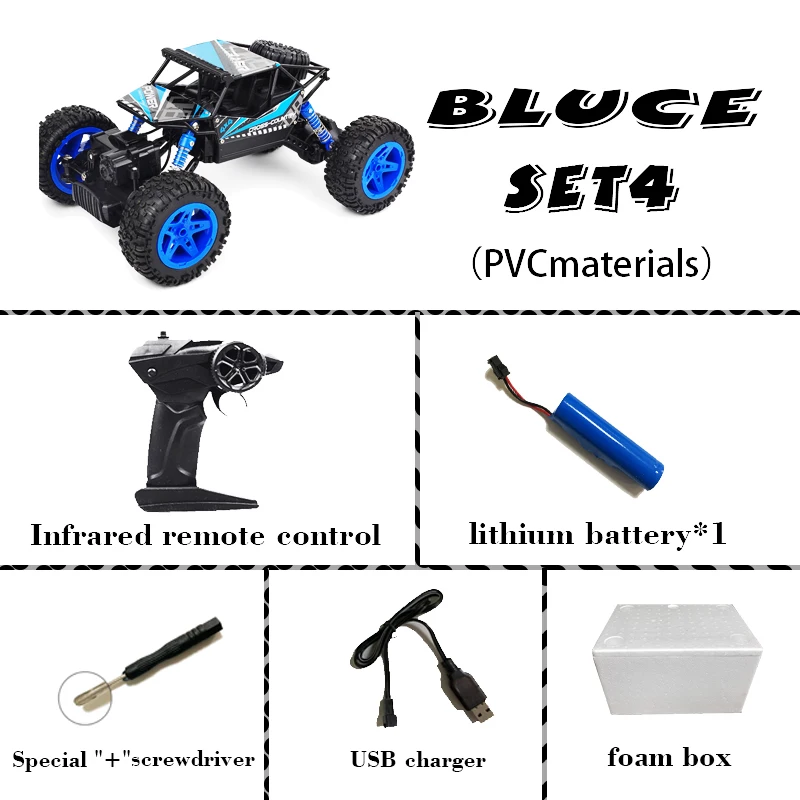 28cm blue 1:18 4wd радиоуправляемые машинки 2,4G, радиоуправляемые машинки, игрушки для автомобилей, радиоуправляемые багги, грузовики, внедорожные грузовики, игрушки для детей, подарок - Color: 28cm blue