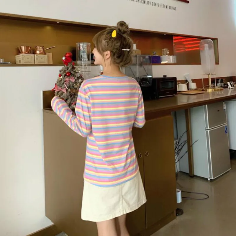 Женская свободная футболка Ulzzang Harajuku модная мягкая универсальная уличная одежда