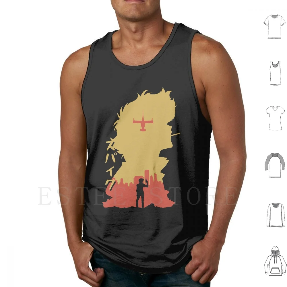 Cowboy Bebop Canottiere Vintage Retrò Canottiera In Cotone Cowboy Bebop Anime Bebop Cowboy Manga Space Spike Spike Cowboy Cacciatore Di Taglie