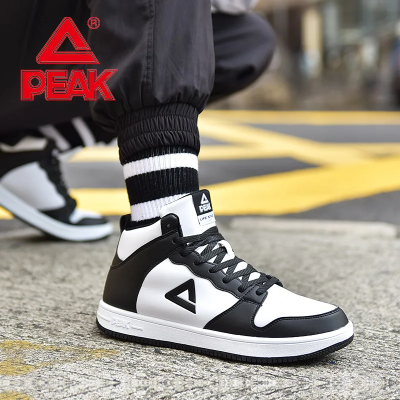 PEAK Men High Top Skateboarding Shoes 