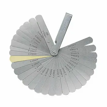 

32 Blades Feeler gauge Silver Gap Measurement Measuring Metric 0.03-1mm Hot New
