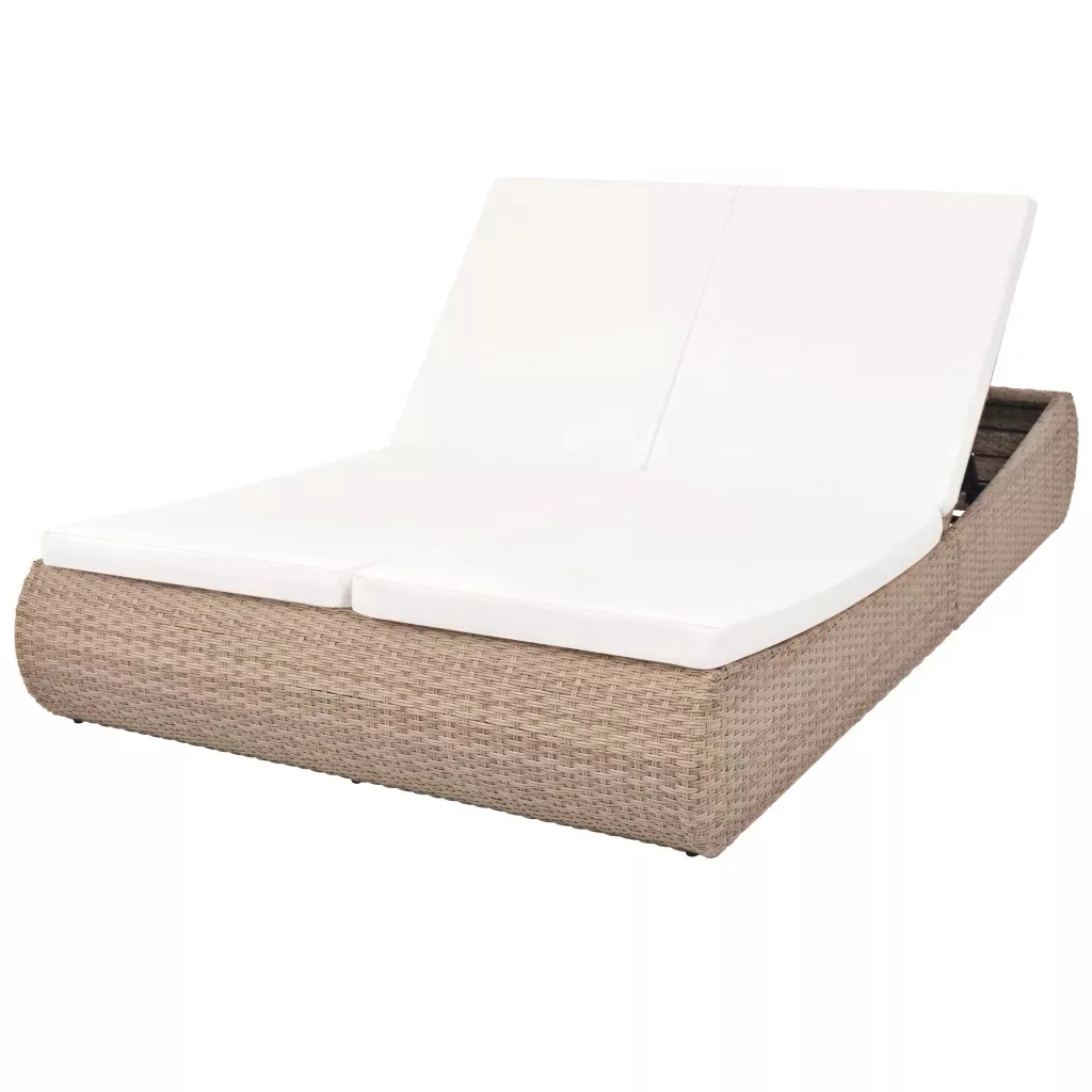 

VidaXL Luxurious Rattan Lounge Chair Combines Elegance And Functionality Folding Chair Lounger Beach Outdoor Patio Reclining V3