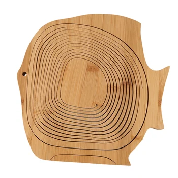 

LUDA Multifunction Heat Resistant Non Slip Bamboo Trivets Pot Mat Hot Pan Pads Bamboo Folding Fruit Egg Bread Basket Collapsible