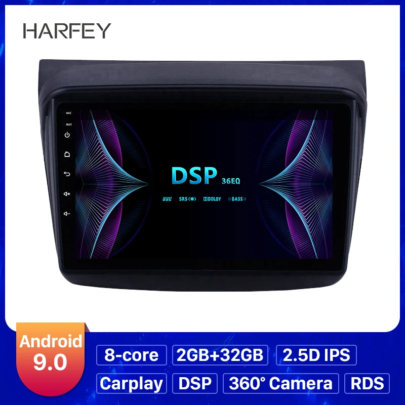 Автомобильный мультимедийный плеер Harfey 2Din GPS 9 дюймов HD Android 0 стерео для MITSUBISHI PAJERO