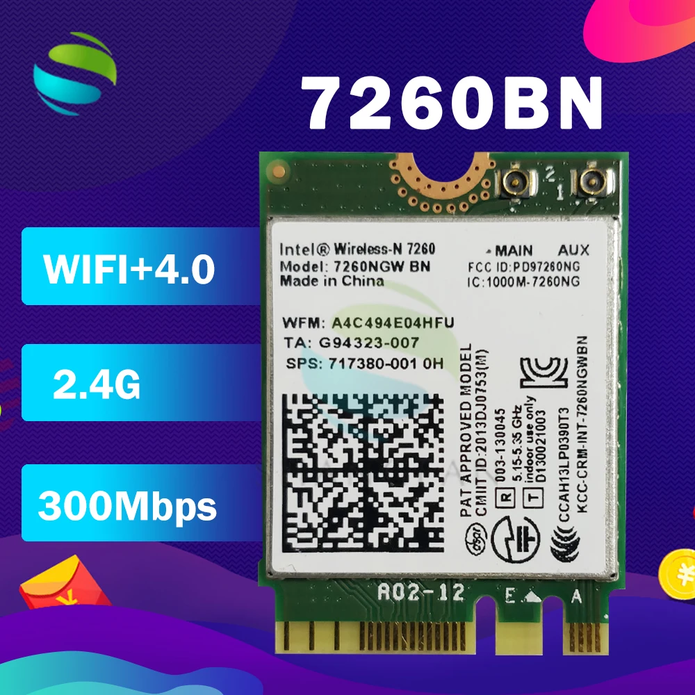 QCA9565 802.11n 300 Мбит/с Mini PCie M2 NGFF WiFiадаптер для QCNFA335 с Bluetooth 4