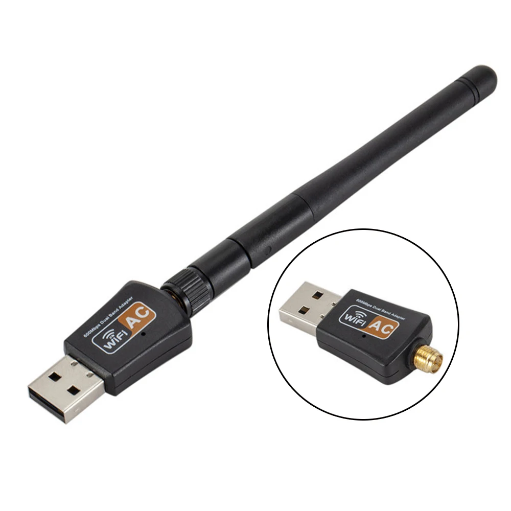 600 Мбит/с Wifi адаптер двухдиапазонный 5 ГГц 2,4 ГГц 802.11AC беспроводная Wi-Fi антенна с USB сетевой адаптер карта для ноутбука Настольный