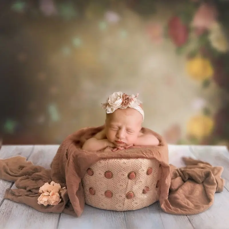 Fotografia recém-nascidos adereços bebê posando cestas posar