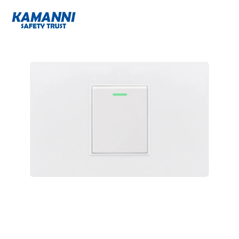 

Luxurious smooth flame-retardant panel button switch American standard control wall lighted light switch 1/2/3 linkage 1/2 way