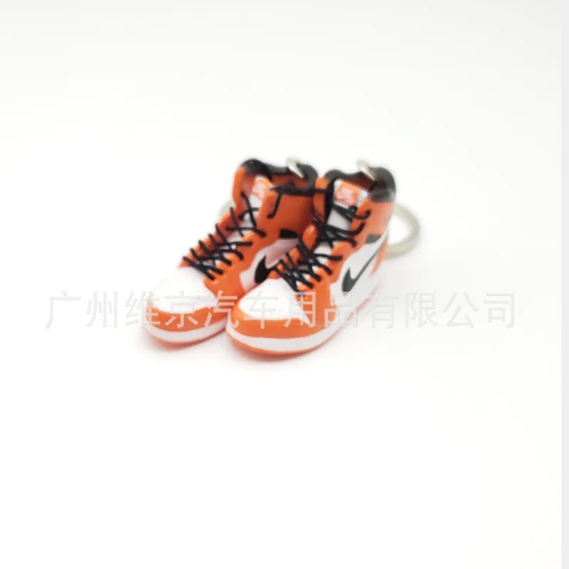 Дропшиппинг aj1 Chicago “не для перепродажи красный” брелок в виде кроссовка Air Jordan 1 3D мини-кроссовки, заблокированный спортивный брелок в виде кроссовка s