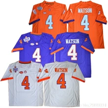 Горячая Распродажа, Мужская футболка Clemson Watson 4, белая, фиолетовая, оранжевая, сшитая, размер S-3XL