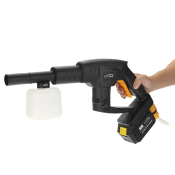 

Rechargeable Washing Pump 7-12pcs/set 21V Cordless Car Washer Mashine 0.9Mpa High Pressure Nozzle Hose Cleaner+ 10000mA Battery