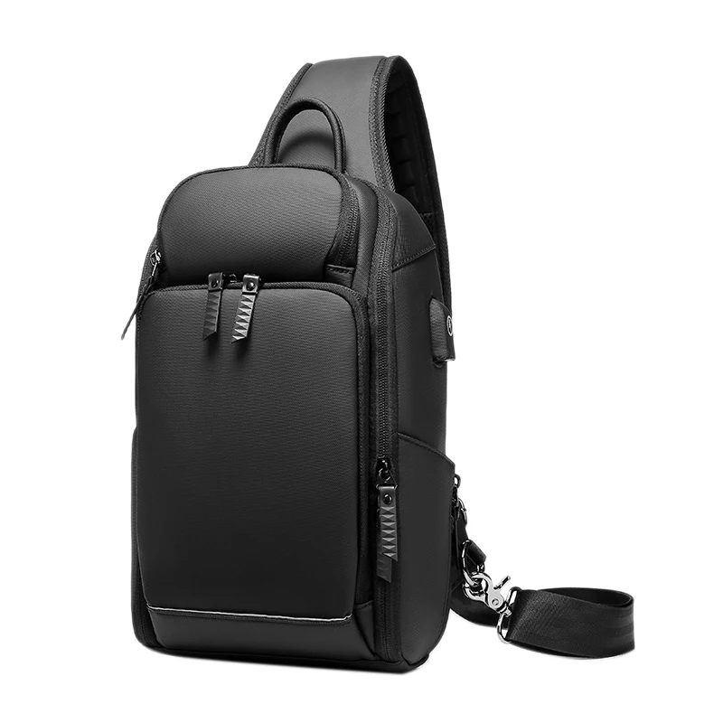 

ABDB-Anti-Thief Sling Bag Waterproof Men Crossbody Bag Fit 9.7 Inch Ipad Fashion Shoulder Bag