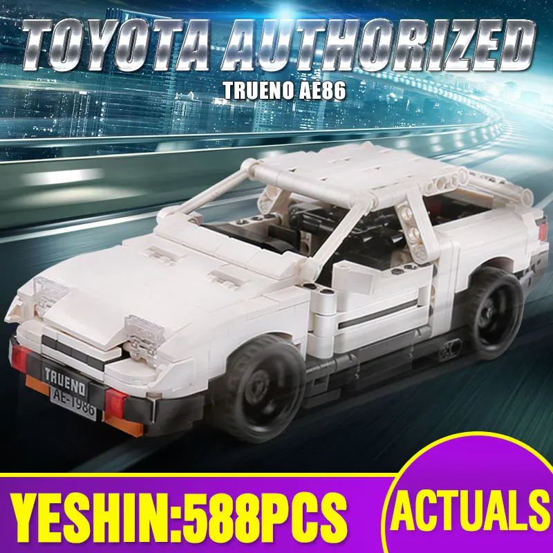 YC QC001 Technic модель автомобиля совместима с MOC 32617 AE86 гоночный автомобиль игрушки