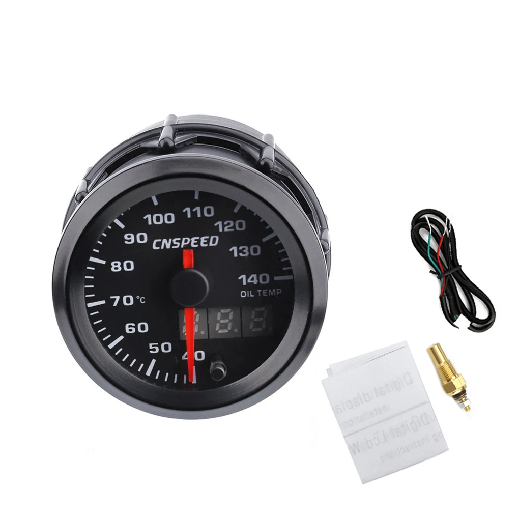 

2019 2" 52mm 7 Color Design Round Type Pointer Meter Universal Car Oil Temperature Gauge Car Accessories