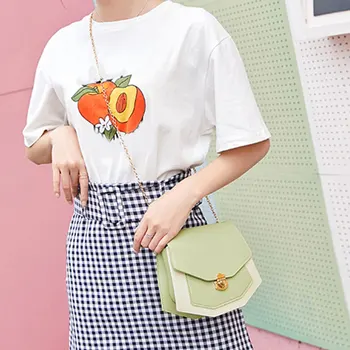 

Fashion Women Solid Color Chain Shoulder Bag Messenger Mobile Phone Solid Bag Fashion New Designs Crossbody Bags Bolsos Mujer
