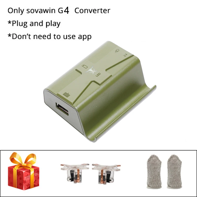 Sovawin G4 PUBG контроллер мобильный контроллер Bluetooth игровая клавиатура мышь конвертер проводной телефон геймпад Android для iPhone - Цвет: Only G4 adapter