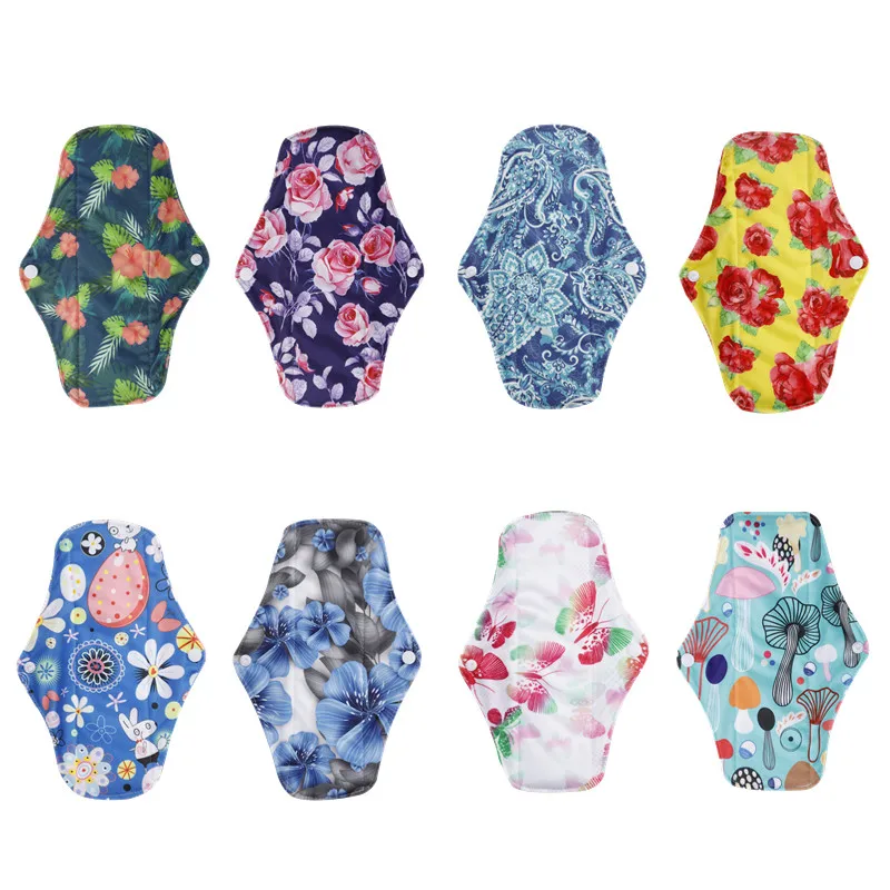 [simfamily]10PCS bamboo charcoal Sanitary Pads Regular Flow pads Reusable Health Menstrual Cloth Pads