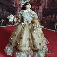 1/4 1/3 BJD платье в западном стиле+ шляпа набор аксессуары для кукол для BJD/SD MSD SD13, не включает в себя куклы, обувь, парик и другие E2689