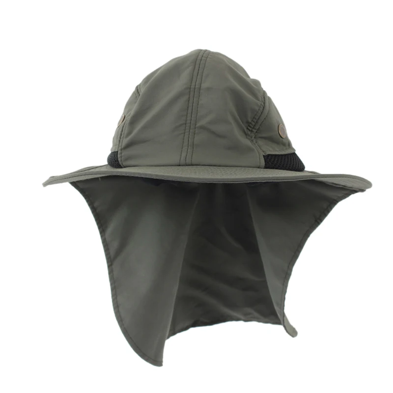 Открытый Рыбалка Пешие прогулки Boonie Snap Hat козырек уха шеи крышка Солнцезащитный щиток