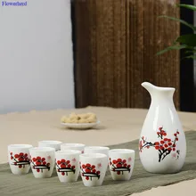 Новинка 9 шт. питьевая посуда бар набор графин и стакан для вина винтажная керамическая бутылка флакон спиртные напитки сепаратор со стоппером