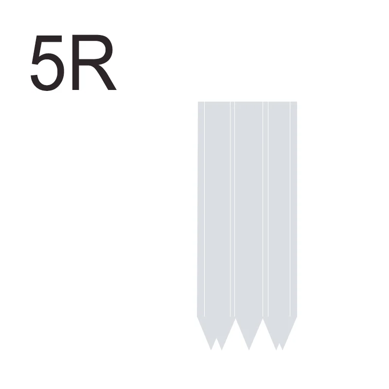 10pcs 5R needles 10 шт. Перманентный макияж иглы татуировки для перманентного макияжа бровей и губ машины иглы - Габаритные размеры: 10pcs 5R needles