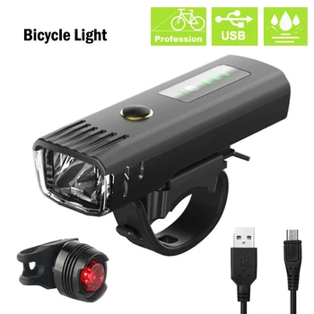 

Smart Induction Bicycle Front Light Set USB Rechargeable Rear Light LED Headlight Bike Lamp Cycling FlashLight For Bike